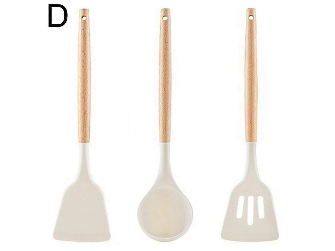 Utensilios y accesorios de cocina de silicona blanca, resistentes al calor. Nostalgia88