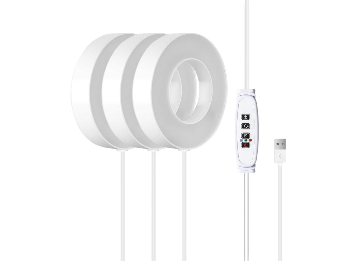Lámpara LED para plantas de 9 cm, espectro completo para plantas de interior, luz de techo ajustable de 10 niveles Jeiibrzui