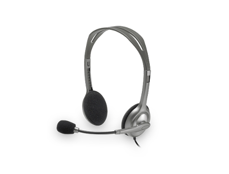 Microauscultadores LOGITECH H111 Stereo Wired Head-Band Office/Call Center Grey