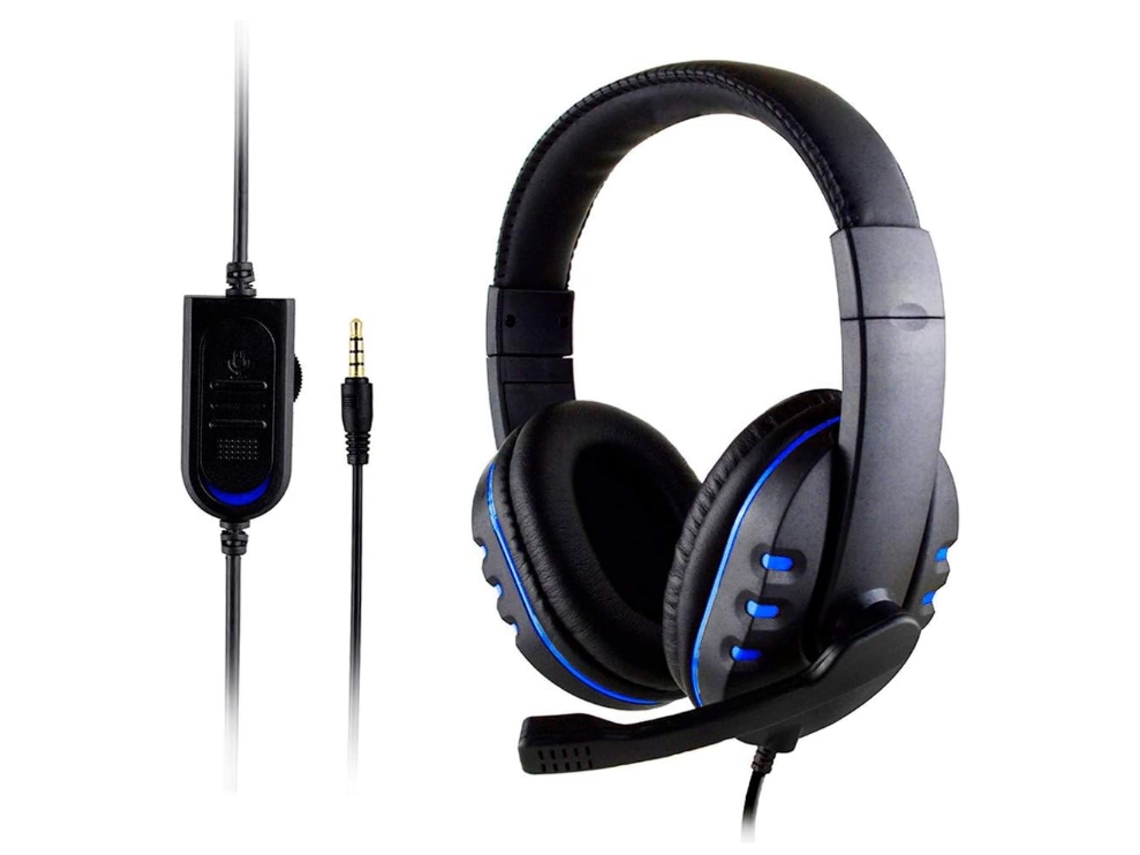 Nuevos auriculares con cable para juegos con control de voz y sonido Hi-Fi para PS4, negros. Cómpralos en línea.