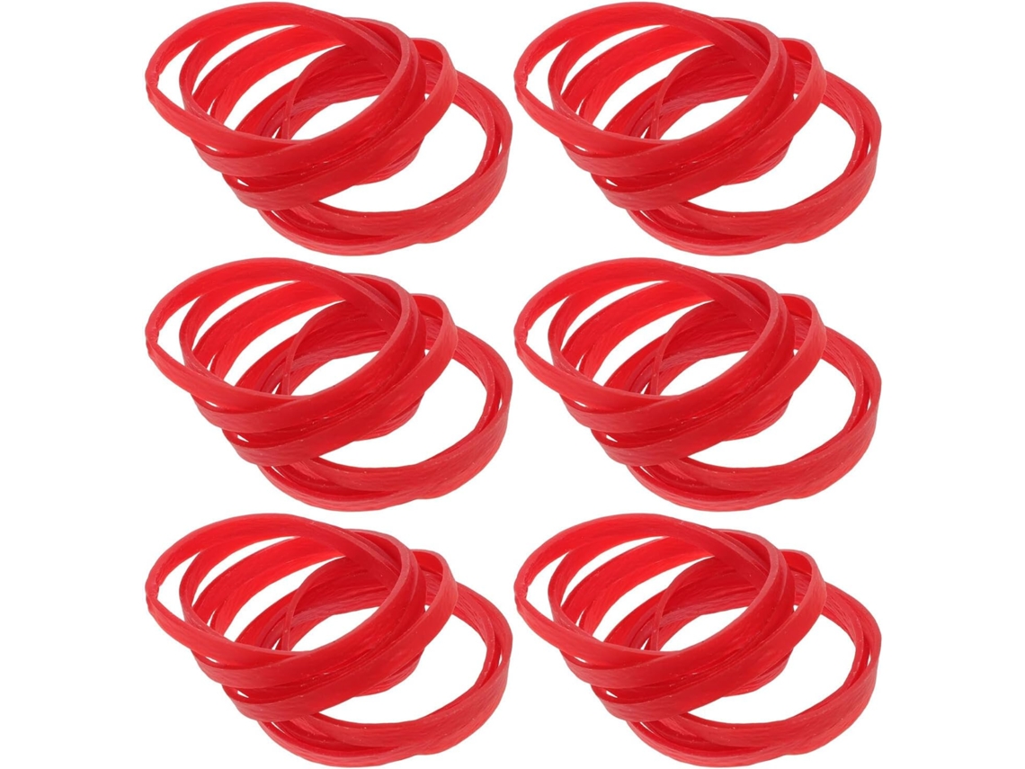 500 G De Gomas Elásticas Rojas Para Cuadernos Y Documentos Bancarios, Material De Oficina Reutilizable.