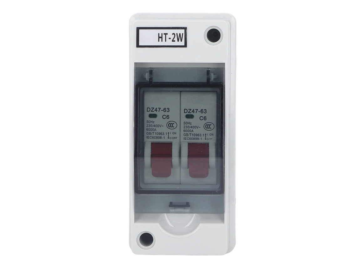 Disyuntor Miniatura Bipolar Con Caja De Distribución Impermeable 230-400v