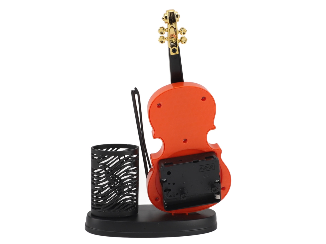 Sacapuntas con forma de violín marrón
