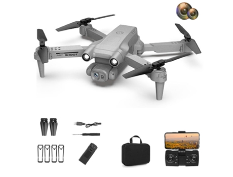 Mini Drone LKC F195P profissional WIFI com câmara Full HD doble cámara + 1 Bateria - Gris