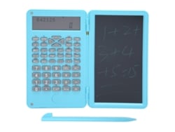 Calculadora Científica Portátil Com Bloco De Notas Lcd 10 Dígitos Azul Céu Para Escola Escritório Reuniões Família