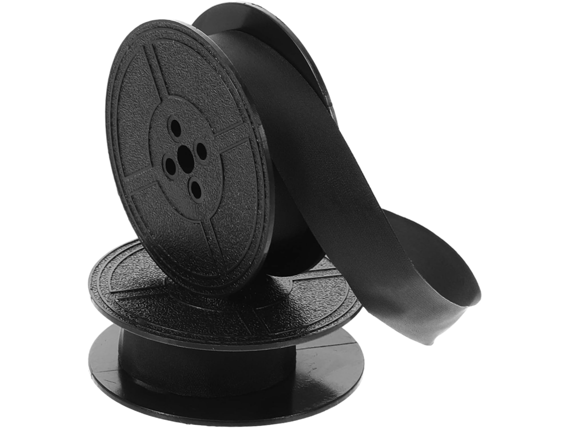 Cinta de nailon para máquina de escribir, doble carrete, negra, absorbente de tinta, alta resistencia. SFUSHOS