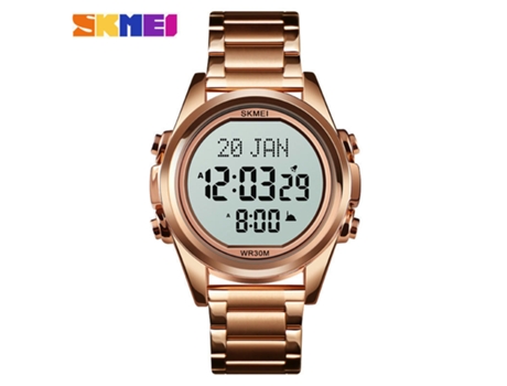 Reloj digital Relojes de pulsera digitales impermeables para hombres-máquina blanca de oro rosa LUUCOZK