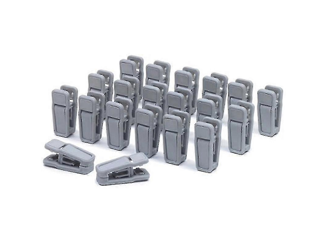 20 Pinzas De Ropa Resistentes De Plástico Con Resorte De Metal Para Secado Al Aire Y Manualidades Gris