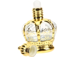 Frasco de perfume portátil y recargable de vidrio dorado con mecanismo enrollable, ideal para aceites Vayotoy.