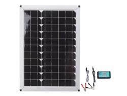 Kit cargador de batería con panel solar de silicio monocristalino de 100 W y 18 V con controlador USB dual para coche, autocaravana y barco (sin marca)