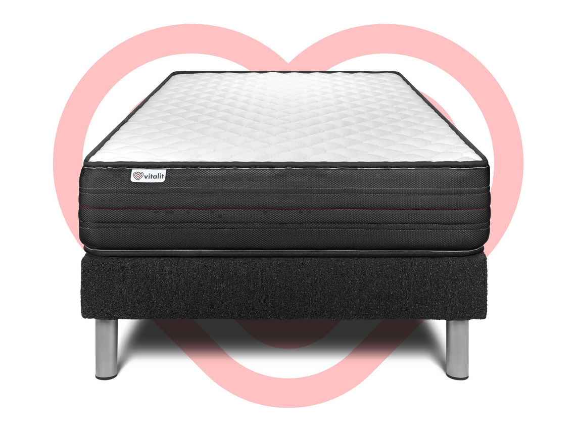 Set Somier Vitalpower 120 X 200 Cm Negro