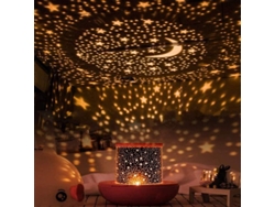 Proyector de estrellas con temporizador, rotación y control remoto para niños, luz nocturna.