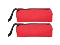 Bolsa Herramientas Pequeña Portátil Almacenaje Multifuncional Lona Cremallera Rojo