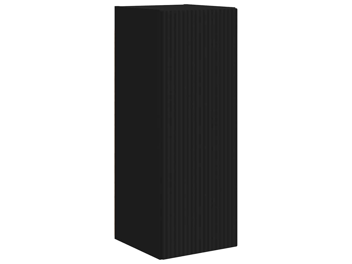 Móviles De Tv | Gabinete Tv | Armário Tv De Parede Montado Na Parede Preto 30 X 31 X 80 Cm