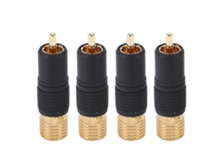 Adaptador de audio EOOCOO (conexión soldada, latón con platino dorado)