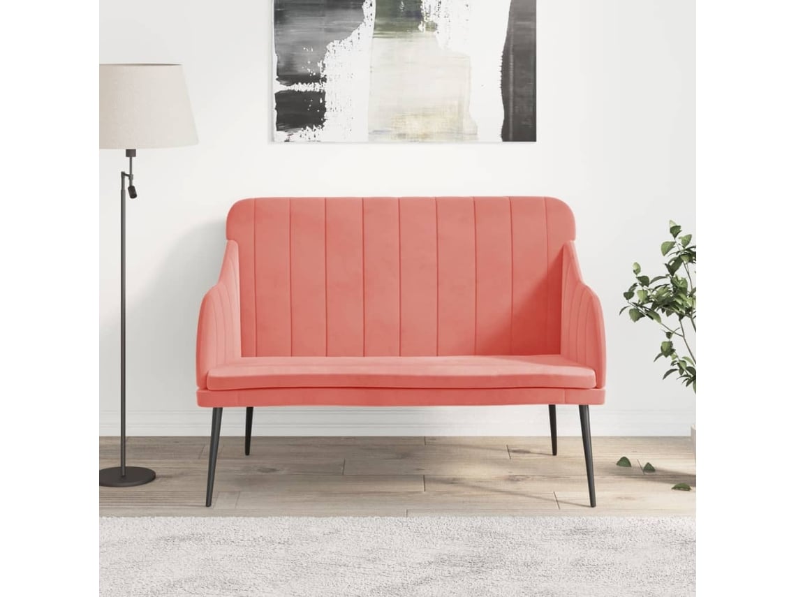Lovely Home Banco 110X76X80 Cm Terciopelo Rosa