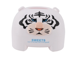 Adorable Dispensador De Papel Higiénico Con Forma De Tigre, De Plástico Blanco, Decorativo Para El Hogar.