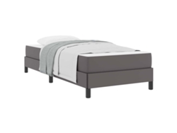 Maison Exclusive - Estructura De Cama Con Colchón Gris 90 X 200 Cm Tela