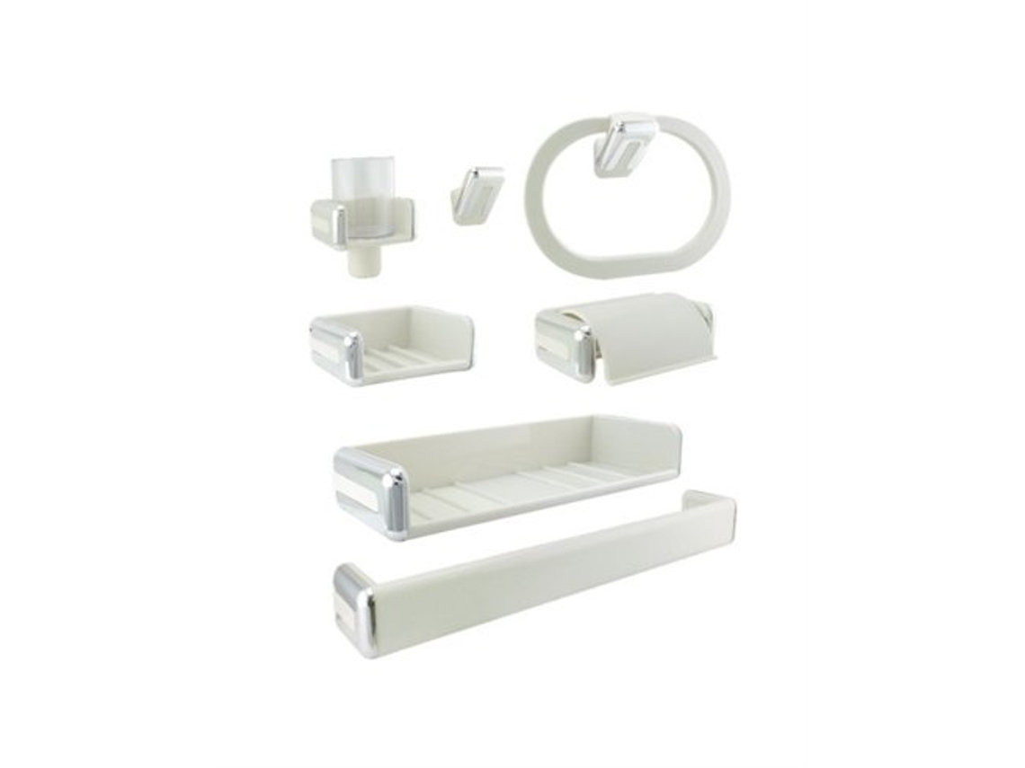 Juego de baño Gibalto blanco de 7 piezas