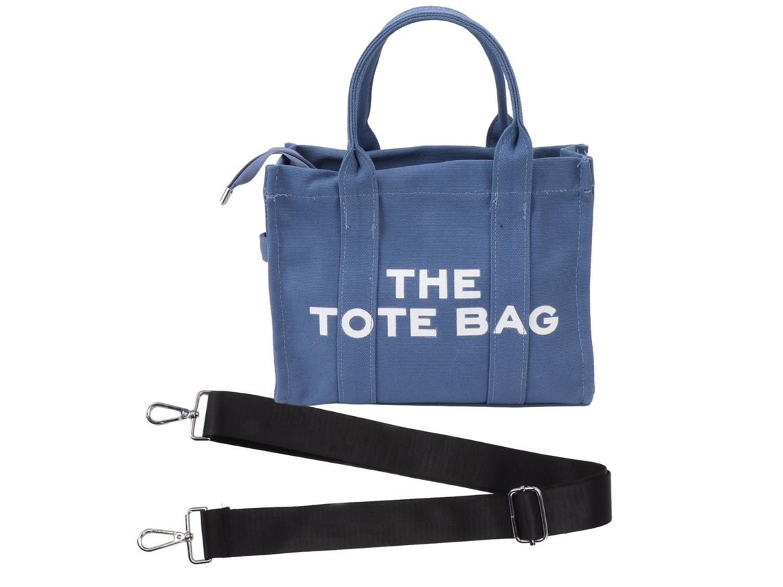 Bolso De Lona Impermeable De Gran Capacidad Para Mujer, Ideal Para El Trabajo, Viajes Y Compras - Azul