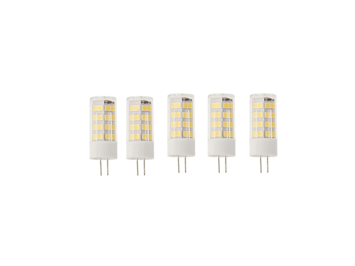 Blister 5x Bombilla LED G4 12V DC 5W blanco neutro 4200K JANDEI