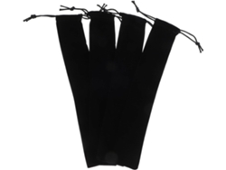 Juego 4 Fundas Plegables Terciopelo Negro Abanicos Resistentes Desgaste Ideales Festivales Fiestas Estilo