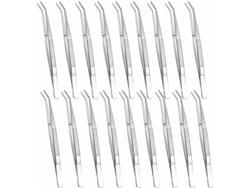 Pinzas De Acero Inoxidable De 18 Pulgadas Con Puntas Curvas Dentadas.