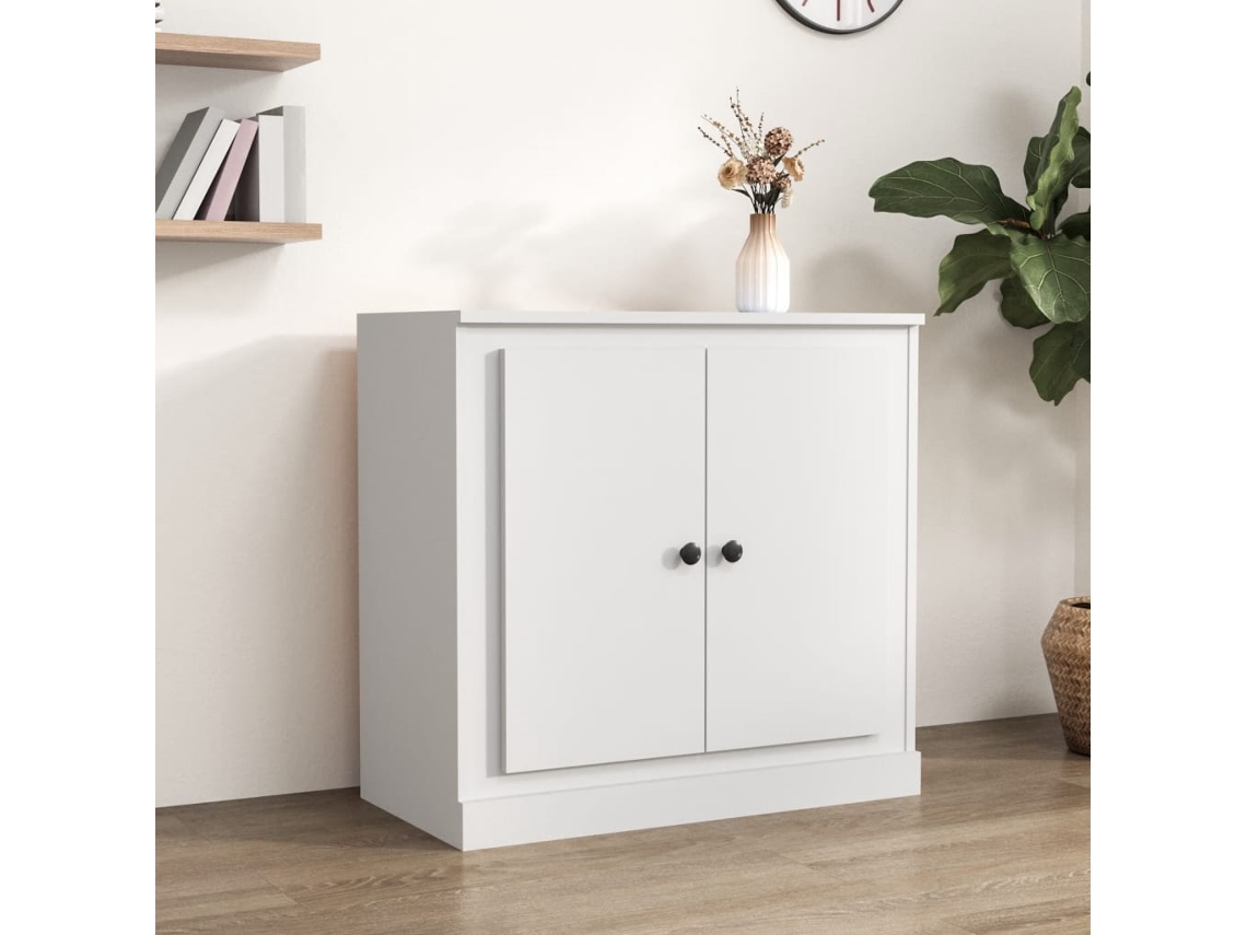 Aparador De Madera Contrachapada Blanco 70x35,5x67,5 Cm