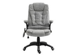 Silla De Oficina Con Función De Masaje Y Calefacción, Diseño De 6 Puntos, 68x72x120cm, Gris.