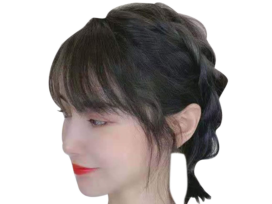 Parte De Pelo De Flequillo Recto Delgado De 3d Para Mujeres, Clip On, Pelo Sintético De Alta Temperatura, 25cm