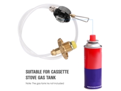 Adaptador de estufa de gas para acampar con accesorios y repuestos