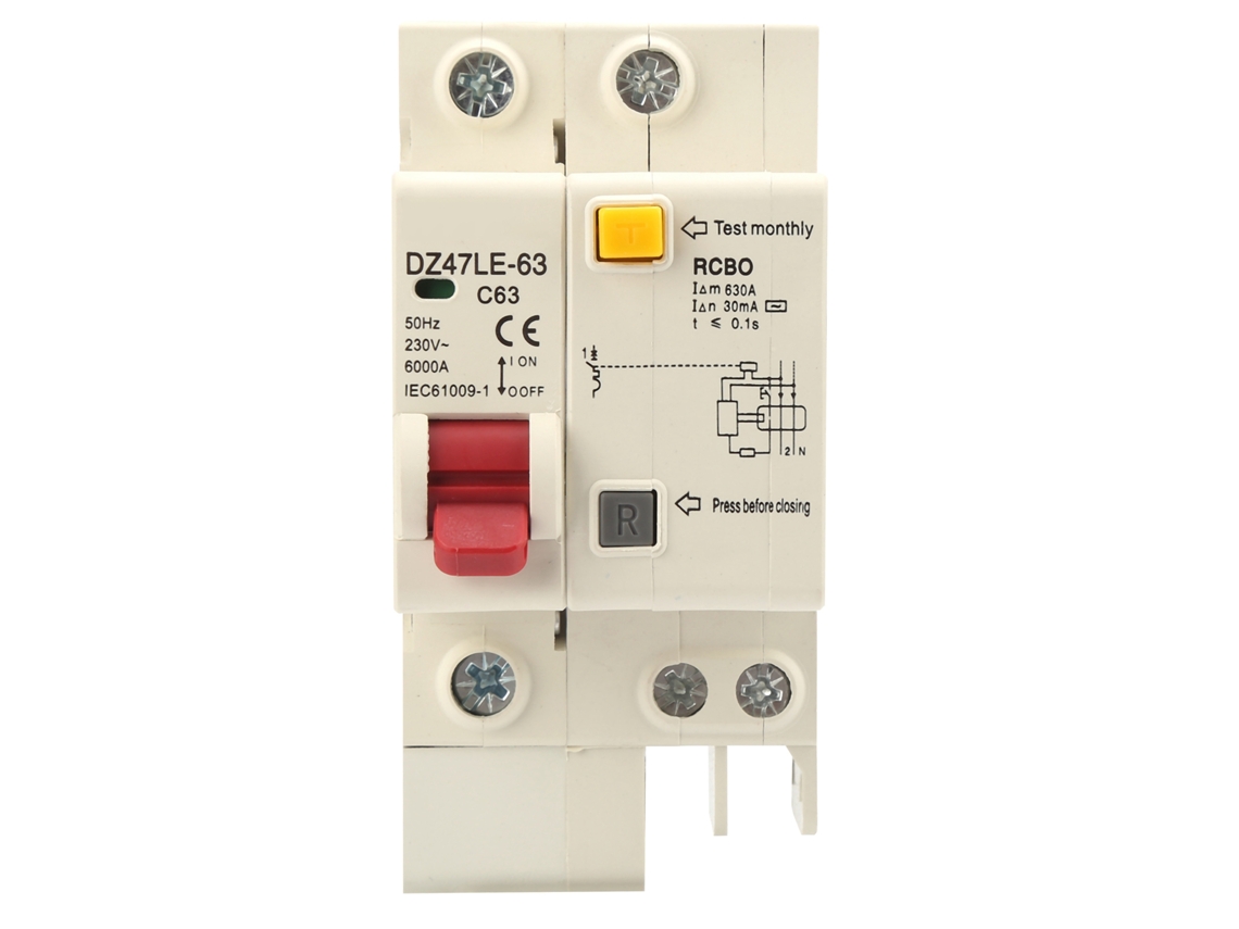 Yncm2026-interruptor De Circuito Miniatura Dz47le63 1p+n Con Protección Contra Fugas Para Hogar