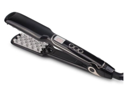 Plancha de pelo dos en uno para cabello húmedo y seco Férula alisadora de cristal cerámico líquido calentada Rosa YEMAESRE