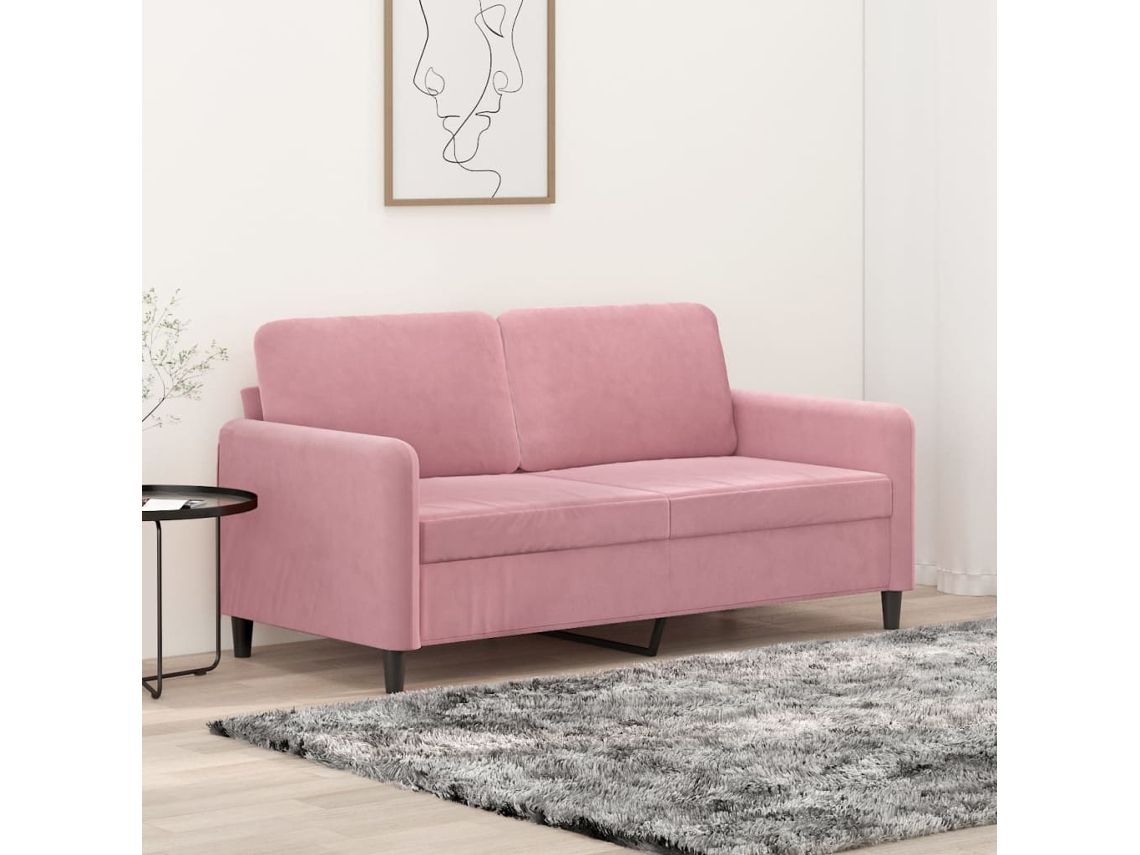Sofá De 2 Plazas | Sofá De Salón | Sofá De Descanso Terciopelo Rosa 140 Cm Wsd138938