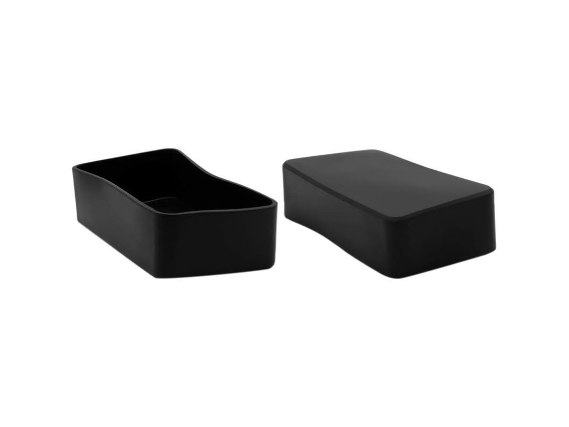 2026-8 Taponeras Rectangulares De Pvc Antideslizantes Para Patas De Sillas Y Muebles (50x100mm, 2"x4") Negro