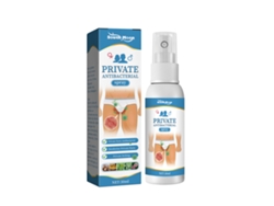 Spray refrescante privado para la higiene íntima femenina.