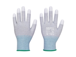 Guantes ESD MR13: protección y destreza en un solo paquete / Blanco y gris / Talla S Portwest