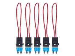 Kit De 5 Portafusibles De Cuchilla En Línea Impermeables De 14 Awg Y 30 A Con Fusibles De 15 A