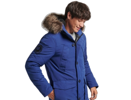 Parka para Hombre SUPERDRY (L - Poliéster - Azul)