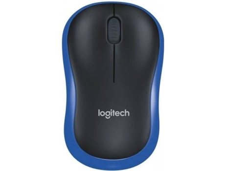 Ratón LOGITECH M185 Azul (Inalámbrico - Azul)