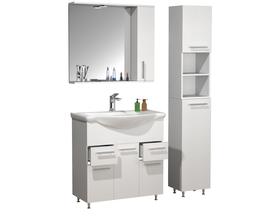 Mueble de lavabo de 4 piezas Lisalo XL Vcm