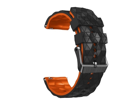 Correa para Ticwatch Pro 2020 22mm Patrón de Fútbol Correa de Silicona Bicolor Negro-Naranja VENISYMLIS