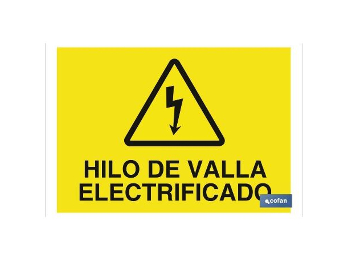 Señal poliestireno 297x210 hilo de valla electrificado