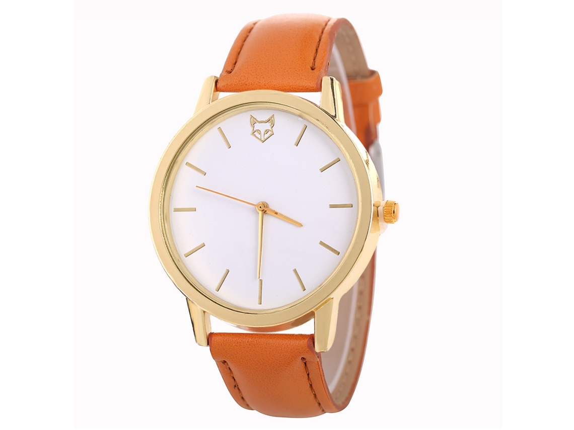 Reloj De Pulsera De Cuarzo Informal Para Mujer Zhoulianfa De Piel Sintética, Color Marrón Claro.
