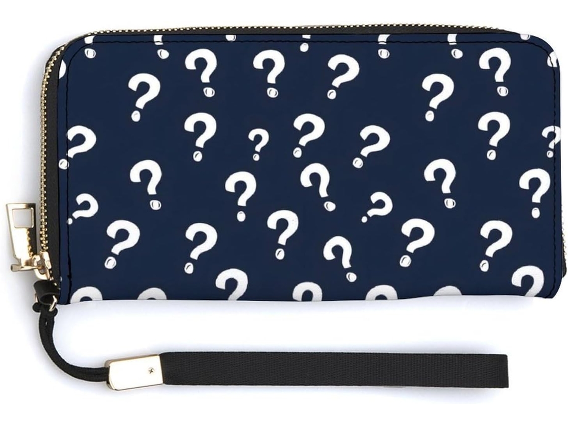 Cartera Cuero Con Cremallera Para Mujer Diseño Estampado