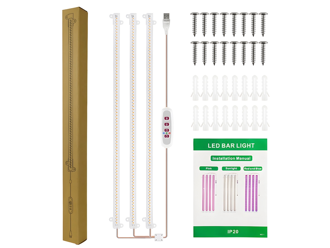 Lámpara Led De Cultivo Para Plantas De 6,2 W, 126 Led, 4000 K, Con Temporizador De 8 H/12 H/16 H Y 5 Niveles De Brillo (3 Barras).