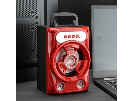 Altavoz Bluetooth B16 Sonido envolvente 3D Gran volumen Portátil Fiesta al aire libre Karaoke Tws Audio Rojo