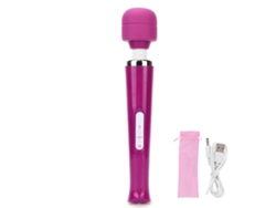 KOFIHETY Masajeador Eléctrico Portátil con Vibración Ajustable y Carga USB (Morado)