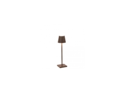 Lámpara de Mesa Poldina Pro Micro Corten LED recargable y regulable ZAFFERANO