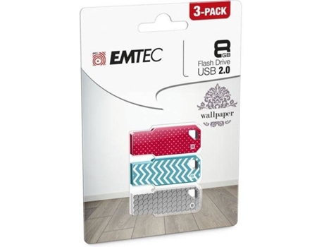 Pendrive EMTEC ECMM8GM752P3WP01 (8 GB - USB 2.0)